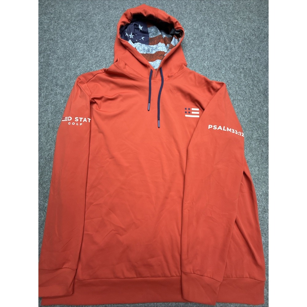 Red State Golf Apparel Pullover Hoodie Mens Size 2XL Red Goated
